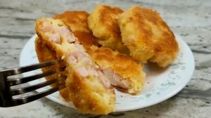 Котлеты с сыром и колбасой | Сырные котлеты - вкусные и простые в приготовлении | Быстрый перекус