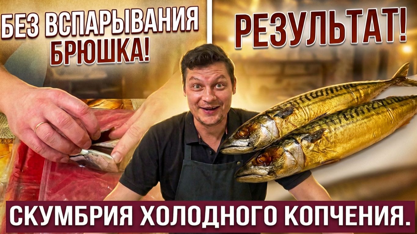 Потрошим рыбу, не вспарывая брюшко. Скумбрия холодного копчения.  Засолка в тузлуке.