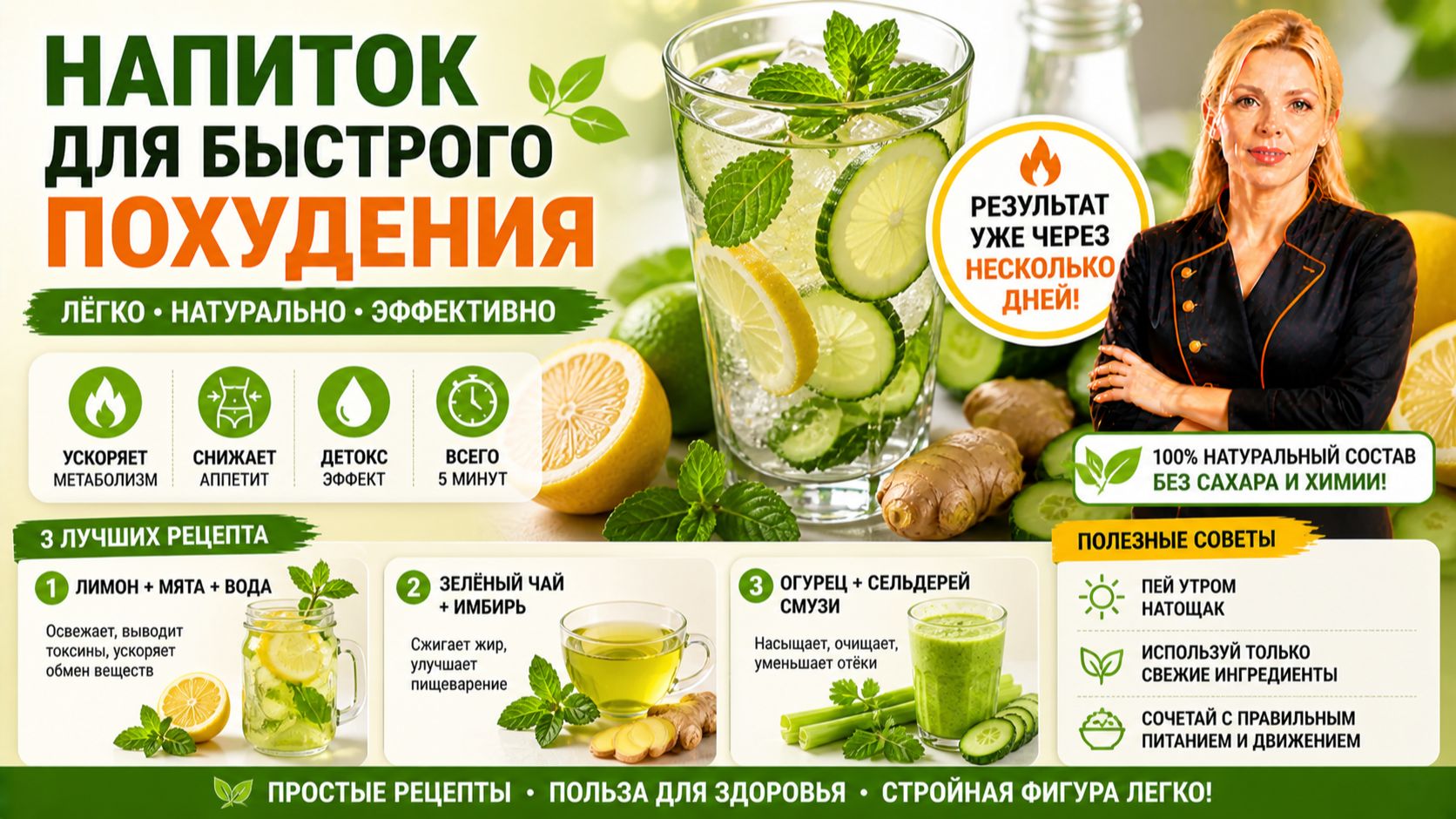 Напиток для быстрого похудения
