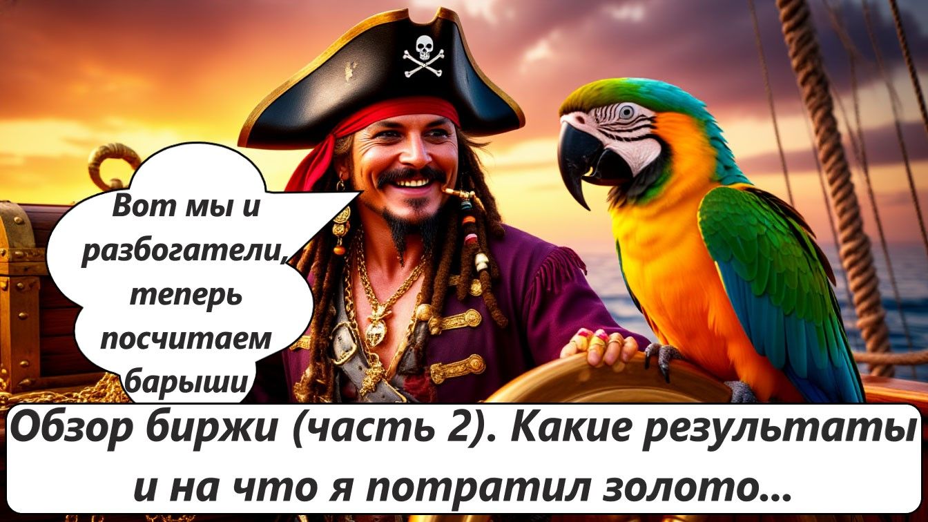 World of Sea Battle Обзор биржи (часть 2). Какие результаты и на что я потратил золото...