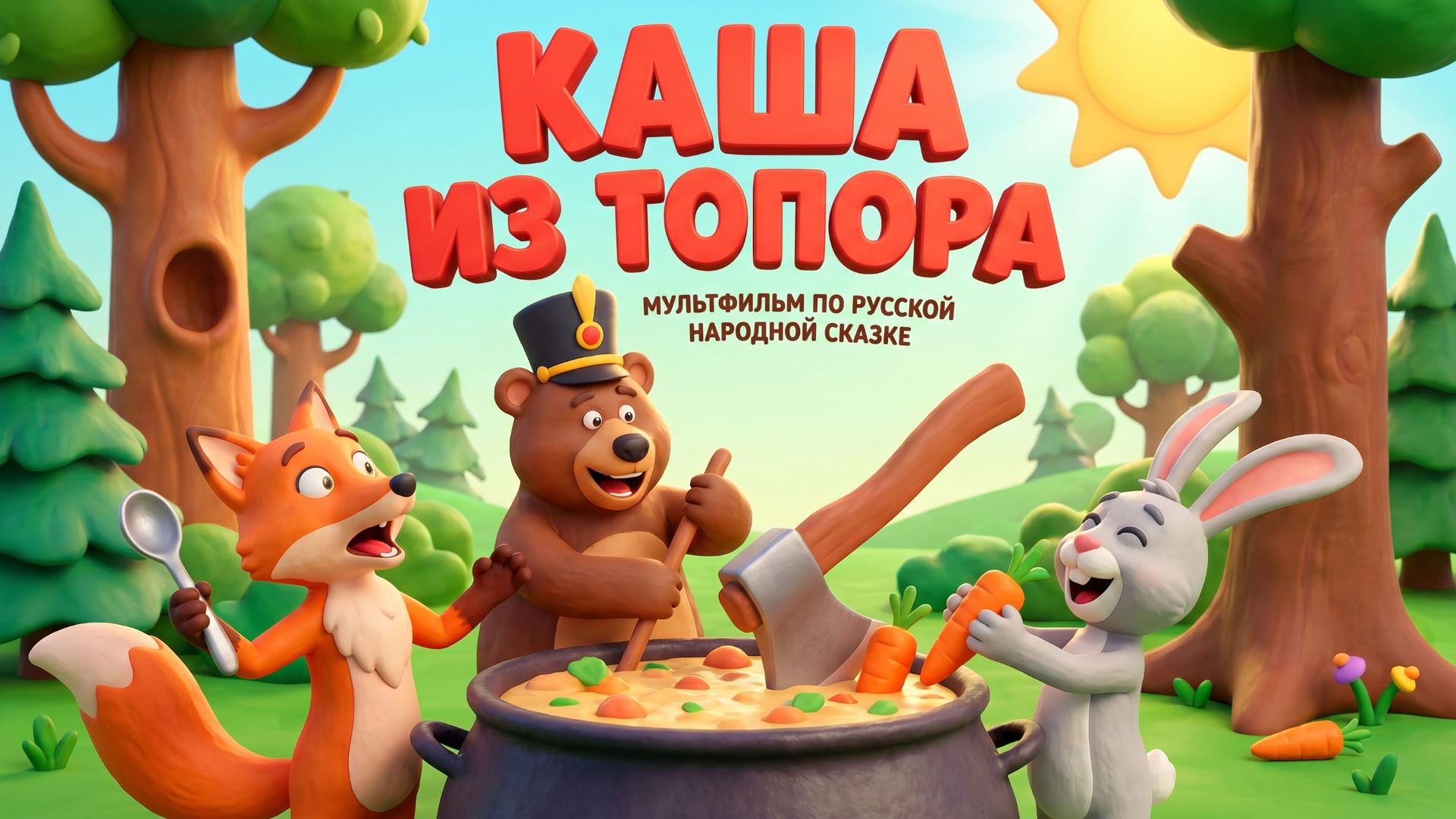 Каша из топора – Русский мультфильм | Забавная народная сказка для детей