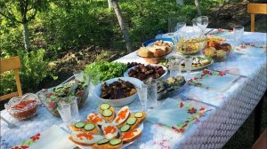 ПРАЗДНИЧНЫЙ СТОЛ на ДЕНЬ РОЖДЕНИЯ на природе.  Летнее меню. Закуски, САЛАТЫ, шашлык. Рецепты топ.