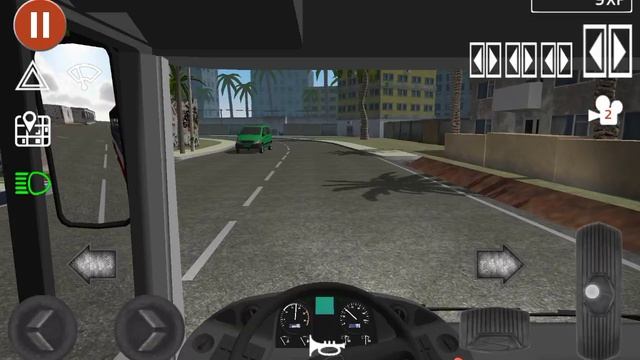 Еду с включённым левым повородником в Public Transport Simulator