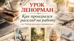 👓РАСКЛАД НА РАБОТУ С ОБРАТНОЙ СВЯЗЬЮ. Урок Ленорман - как поигрался расклад.