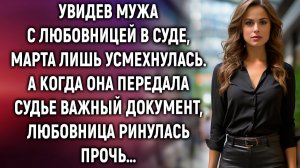 Увидев мужа с любовницей в суде, Марта лишь усмехнулась. А когда она передала важный документ