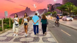 Walking Along the Ipanema Beachfront — Rio de Janeiro, Brazil 【4K】2024 🇧🇷