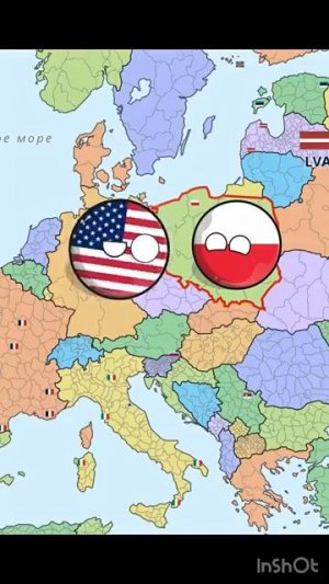 США и Польша #countryballs #анимация #сша #польша