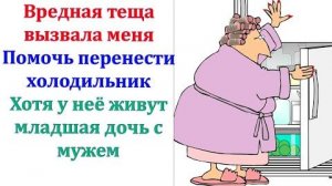Мой младший зятек устал, а ты все равно с работы ехал. Ну что ты начинаешь Бубнила недовольно теща.