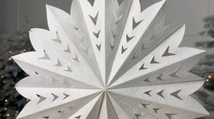 Подвесное декоративное украшение СНЕЖИНКА АВИЯ, бумага, 30 см, 1177716-1