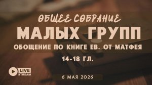 МалыеГруппы — Евангелие от Матфея: обобщение по 14-18 гл. | 06' 05' 2026'