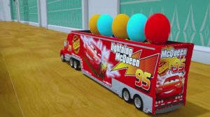 Игрушки из мультфильма Тачки 3 с Молнией Маккуином — обучающее видео о цветах для детей