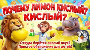 Почему лимон кислый 🍋 Откуда берётся кислый вкус | Простое объяснение для детей