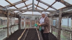 дождь никак не перестает/ Олег три грядки сделал/ подрыхлила викторию