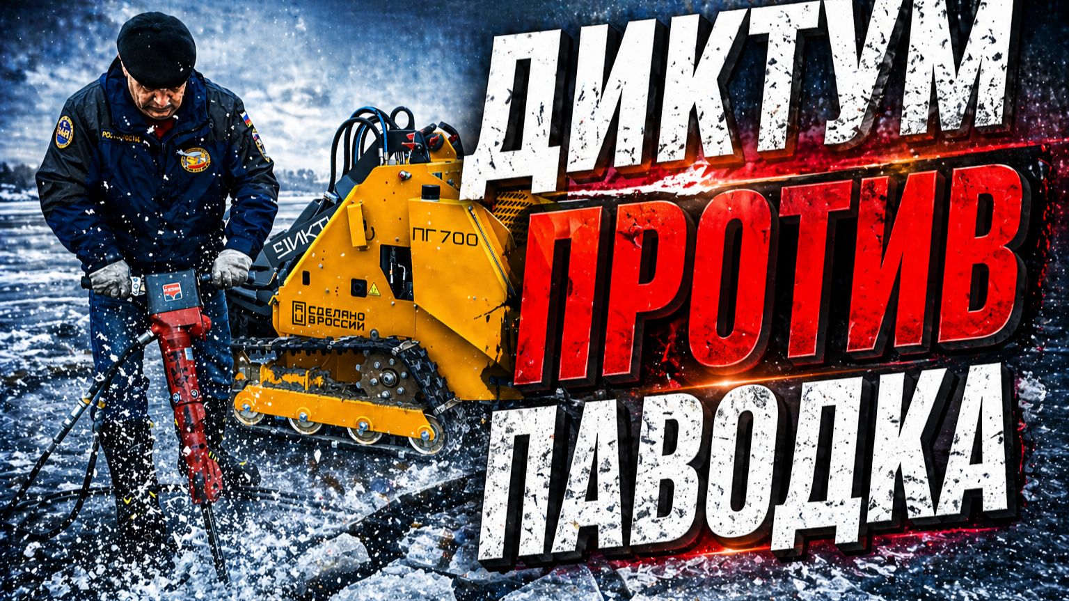 Один мини-погрузчик против ледяного затора: как предотвратить паводок смотреть онлайн