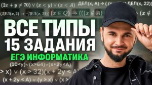 Все типы 15 задания + новые формулировки | Артём Флэш | 100балльный репетитор
