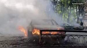 Еще Краматорск - кадры апокалипсиса.  Уничтожены админ здания,