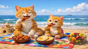 ПОСЛЕ ШКОЛЫ МАМА КОШКА И КОТЕНОК УСТРОИЛИ ПИКНИК!!! АНИМАЦИЯ