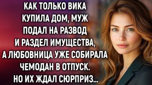 Как только Вика купила дом, муж подал на развод. Но его ждал сюрприз…