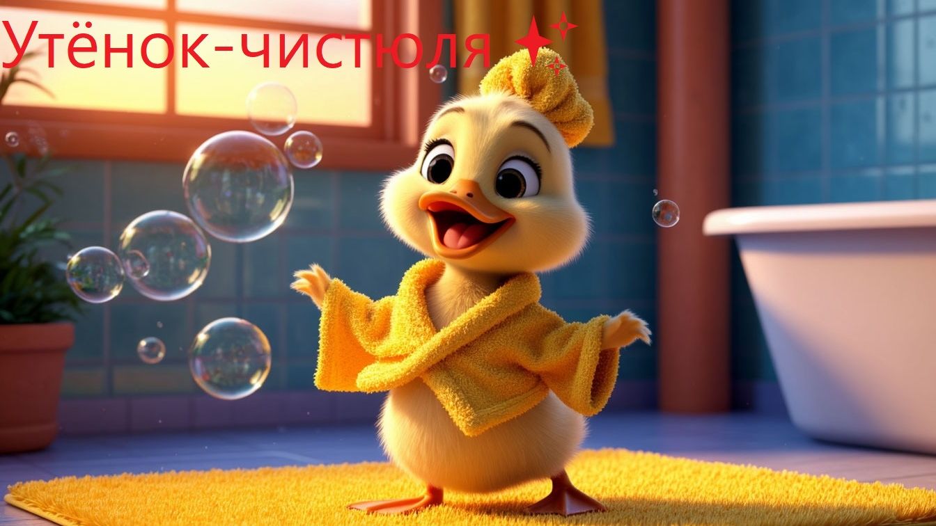 Утёнок-чистюля 🐥! Песенка про мытьё рук и водичку смотреть онлайн
