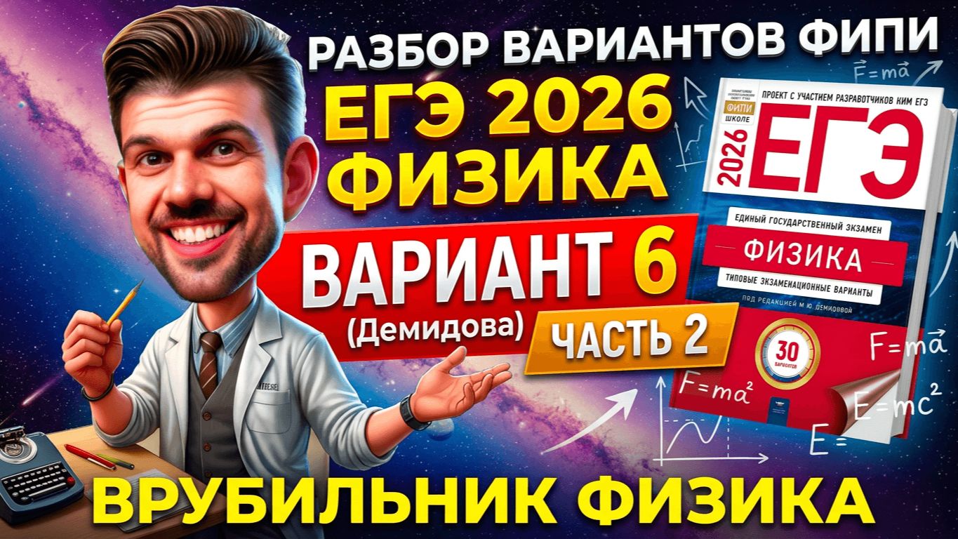 ЕГЭ 2026 Физика Вариант 6 Демидова Часть 2