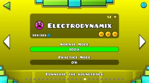 прохождение Electrodynamix 100%(Geometry dash)