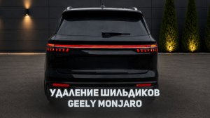 Как снять / удалить шильдики / эмблемы с крышки багажника Джили Монжаро / Geely Monjaro