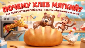 Почему хлеб мягкий 🍞 Как получается мягкий хлеб | Простое объяснение для детей