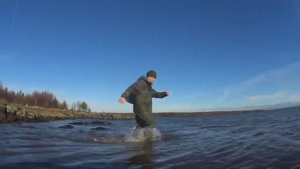 ИДУЩИЙ ПО ВОДЕ! КРАСИВАЯ МОРСКАЯ ОСЕНЬ!ПРОВЕРЯЮ ДЕРЕВЯННЫЕ СЕТИ!