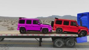 МАШИНКИ ПРОТИВ ЯМ: МОЛНИЯ МАКВИН НА ГРУЗОВИКЕ 🚚 КРАШ-ТЕСТ И АВАРИИ В BEAMNG DRIVE 🔥