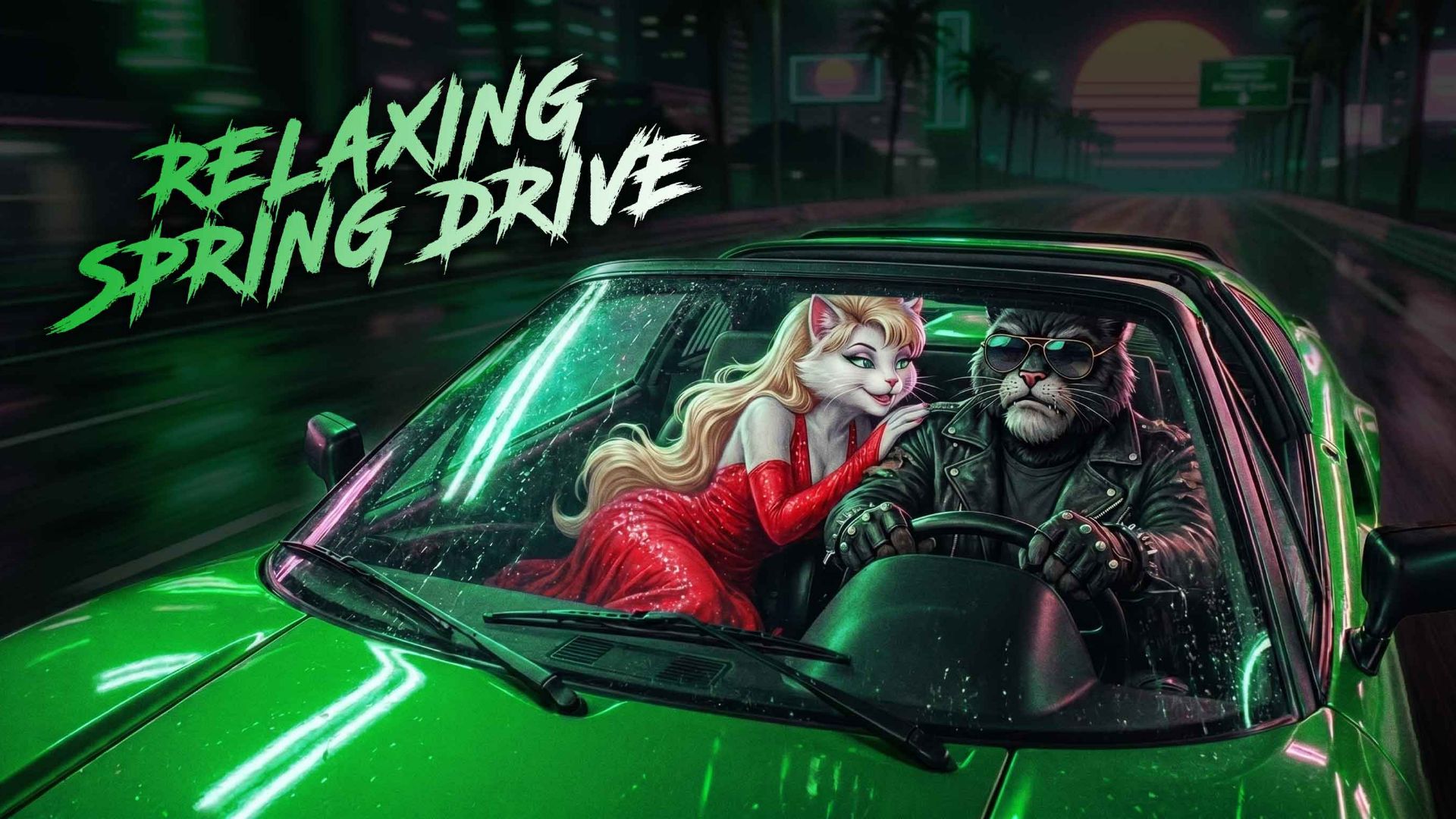 Мечтательный Весенний Synthwave 💚 Лучший ретровейв для отдых и спокойной езды