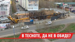 Кран упал на стройплощадке в Иркутске