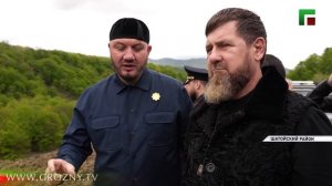 Рамзан Кадыров проверил ход восстановительных работ на участке федеральной дороги Р-217 «Кавказ»