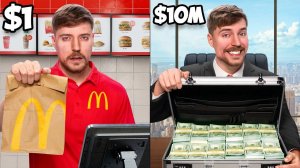 РАБОТА ЗА $1 VS $10,000,000 MRBEAST МИСТЕРБИСТ НА РУССКОМ мистер бист