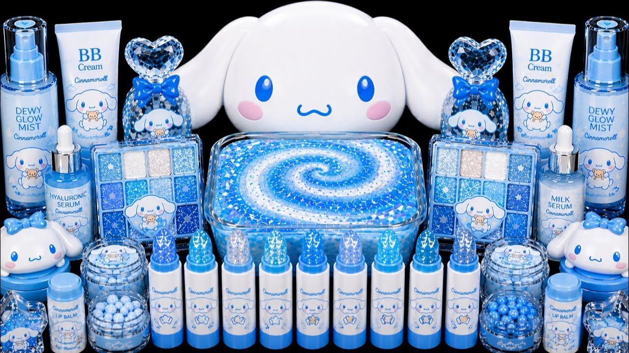 АСМР Слайм 💗 Cinnamoroll 💗 Готовим Слайм 💗Блестки и Косметика 💗