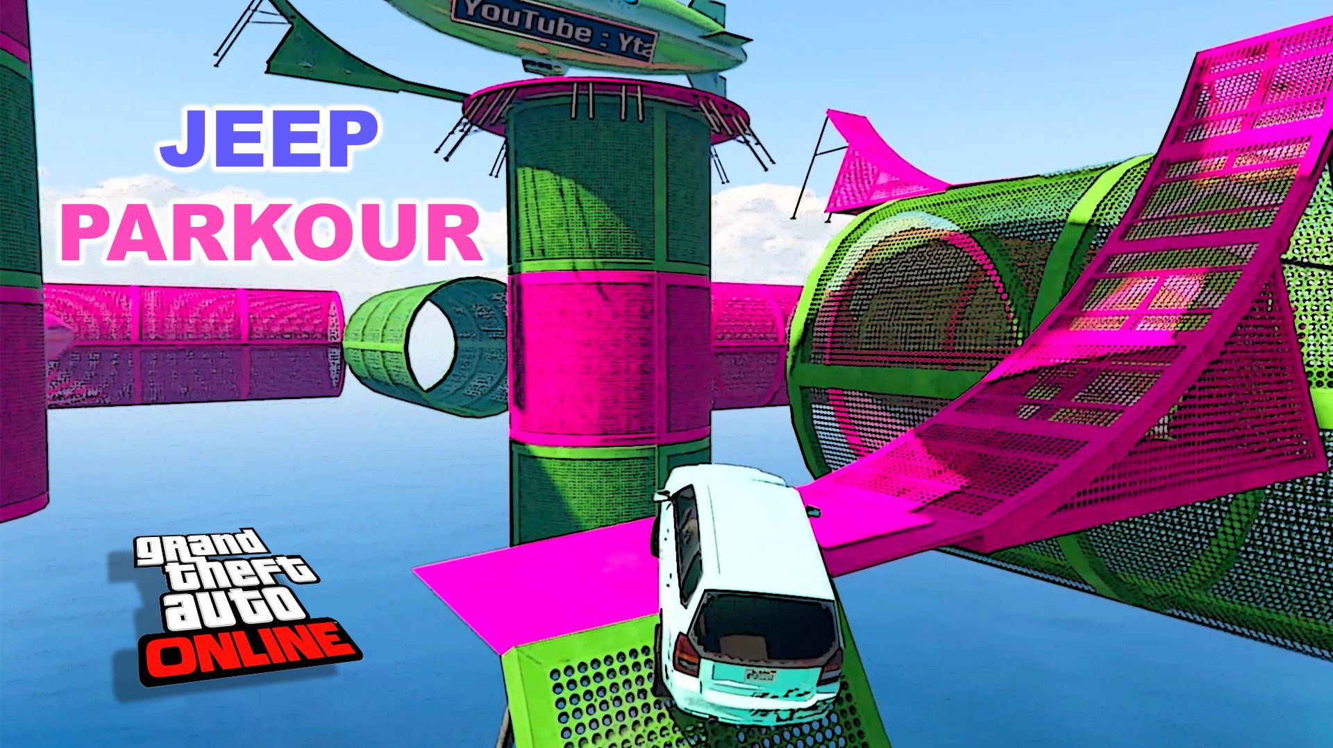 Динамичные паркуры на джипах в GTA V OnLine