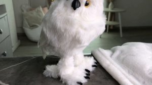 Декоративная фигура СОВА ФЛЮША, искусственный мех, перо, 18 см, YZB010230-2