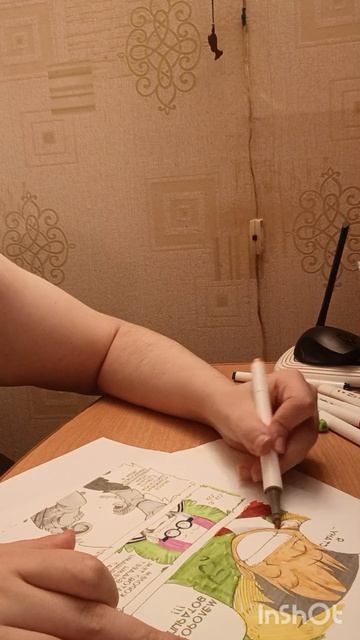 раскрашиваю  мангу вам  пис