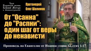 От «Осанна» до «Распни»: один шаг от веры до ненависти / Протоиерей Олег Шалимов / 5.04.26