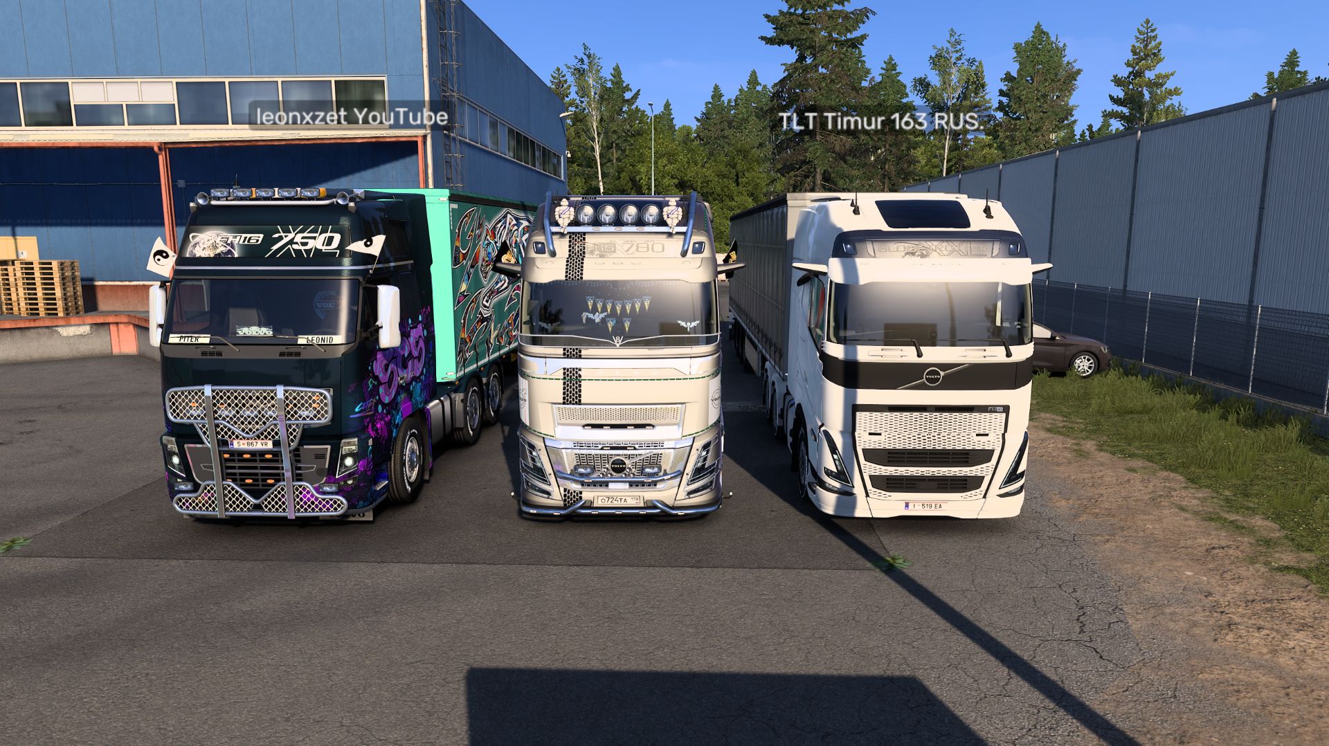 Euro Truck Simulator 2 Конвой со стримером на YouTube leonxzet  13