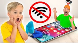 Детский челлендж без Wi-Fi с Крисом — Забавные истории для детей