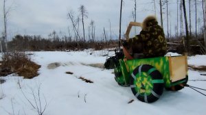 Четвёртый день. Путешествие на самодельном снегоходе.