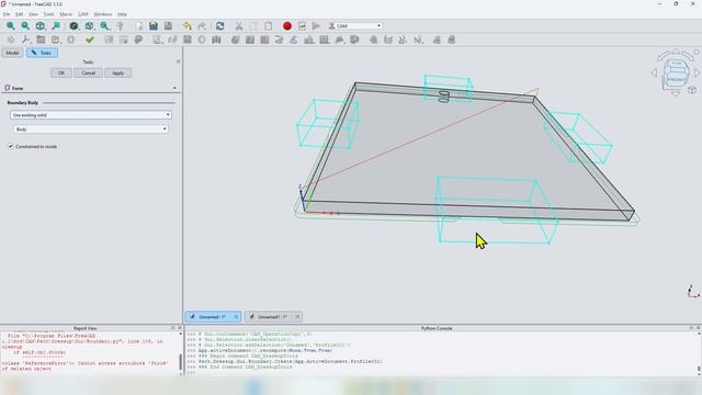 Настройка границ - FreeCAD CAM 1.1