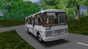 Поездка на ПАЗ-4234-05 по маршруту №4 по карте Луговое
