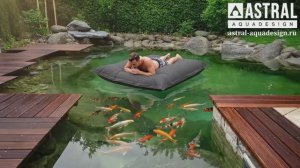 Пуф для плавательного пруда и бассейна Bean bag floating, полиэстер, 180х140 см