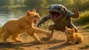 МАМА КОШКА ХРАБРО СРАЖАЕТСЯ ЧТОБЫ СПАСТИ СВОЕГО КОТЁНКА!!! АНИМАЦИЯ