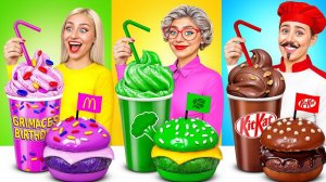 Я против моей бабушки в соревновании по приготовлению еды # Super Hyper DO гримасный коктейль