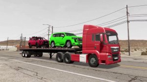 МАШИНКИ ПРОТИВ ЯМ: МОЛНИЯ МАКВИН НА ГРУЗОВИКЕ 🚚 КРАШ-ТЕСТ И АВАРИИ В BEAMNG DRIVE 🔥