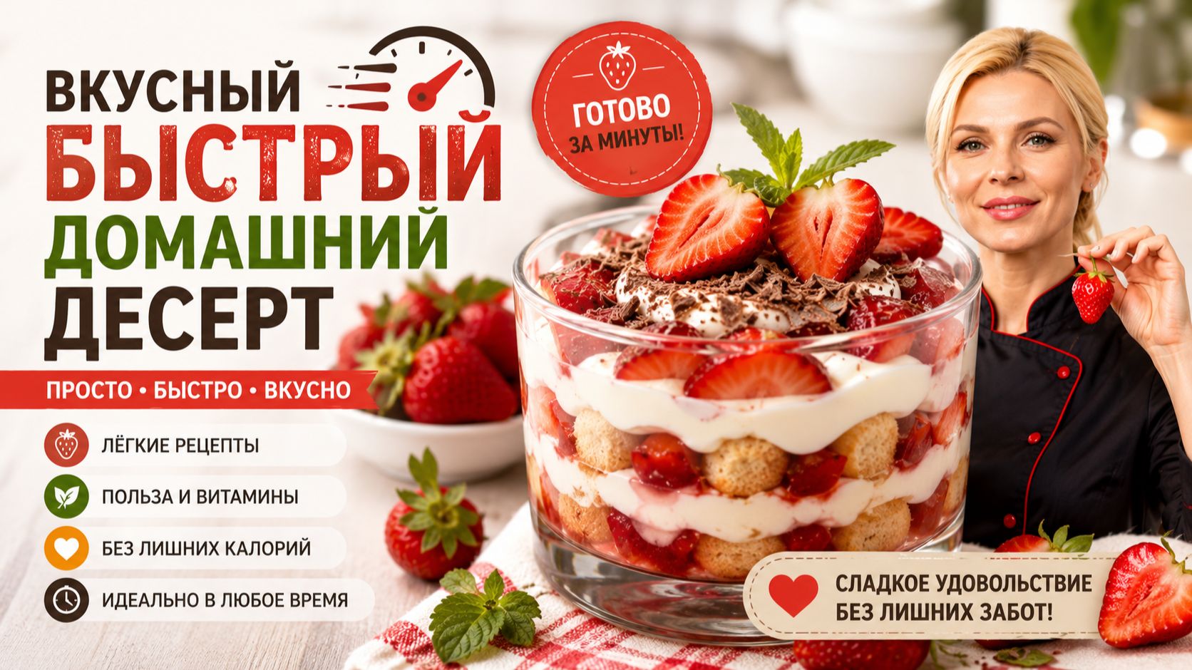 Вкусный быстрый домашний десерт