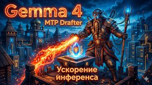 ⚡ Богатырь и Иван Дурак: Ускорение работы нейросети Gemma 4 в 3 раза