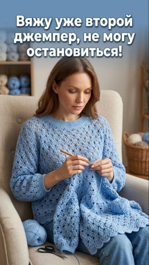 🔥Новый МК по вязанию крючком #crochet #вязаниекрючком #knitting #джемперкрючком #вязание (360p)